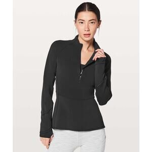 Lululemon Weather Or Not Black 1/2 Zip Jacket Women’s size 12 $118 ret